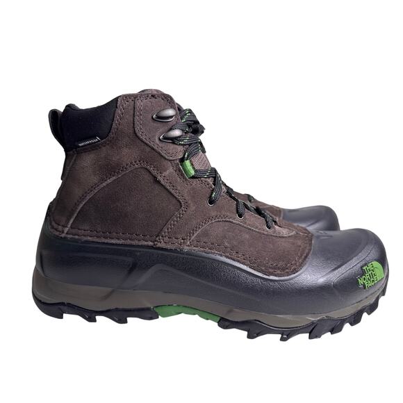 The North Face Snowfuse Winter Boots Men's Size 10.5 Brown Waterproof Suede - Picture 1 of 10